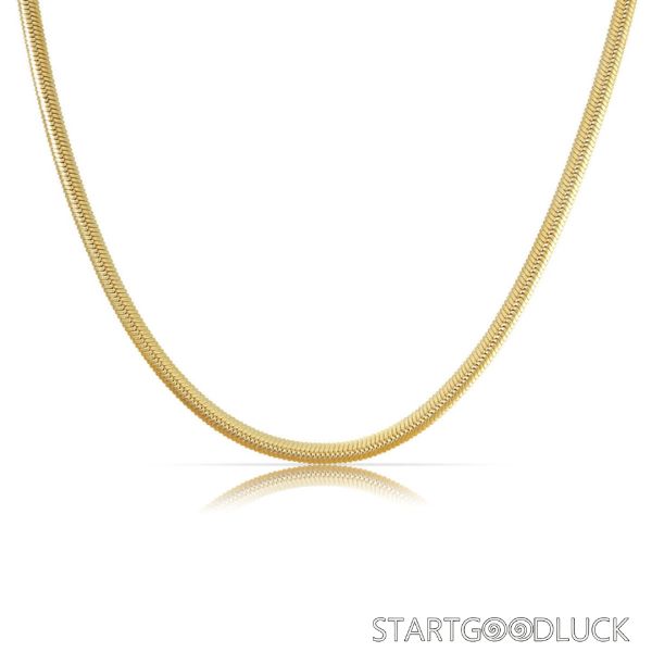 Snake Design Chain - Minimalist Choker Necklace • Adjustable Cuban Link Chain
