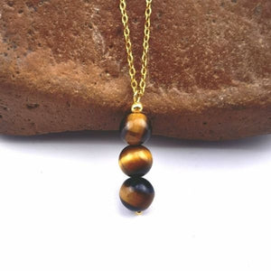 Stainless Steel Chain Natural Crystal Health and Positivity Necklace