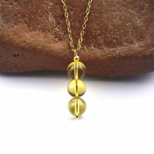 Stainless Steel Chain Natural Crystal Health and Positivity Necklace