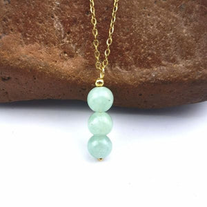 Stainless Steel Chain Natural Crystal Health and Positivity Necklace