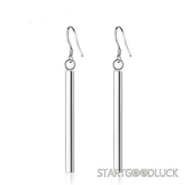 Stainless Steel Stick Earrings | Silver Steel Stick Earrings | Minimalist Daily Outfits