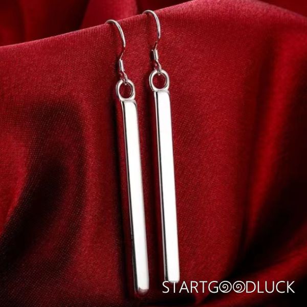 Stainless Steel Stick Earrings | Silver Steel Stick Earrings | Minimalist Daily Outfits