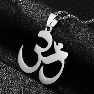 Stainless steel Buddha OM Symbol Peace and Safety Necklace