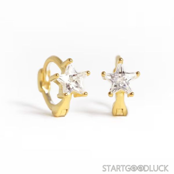 Star Ear Cuff Earrings | Star Crystal  Ear Cuff Non - Pierced Statement Jewelry