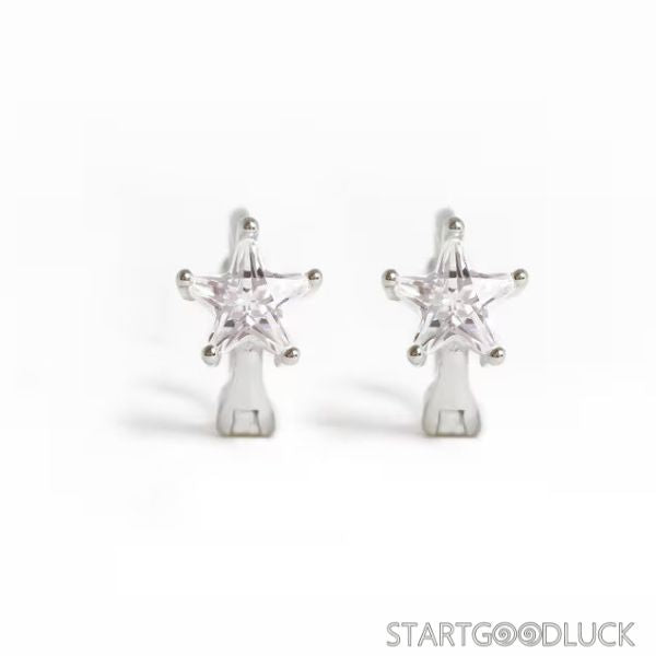 Star Ear Cuff Earrings | Star Crystal  Ear Cuff Non - Pierced Statement Jewelry