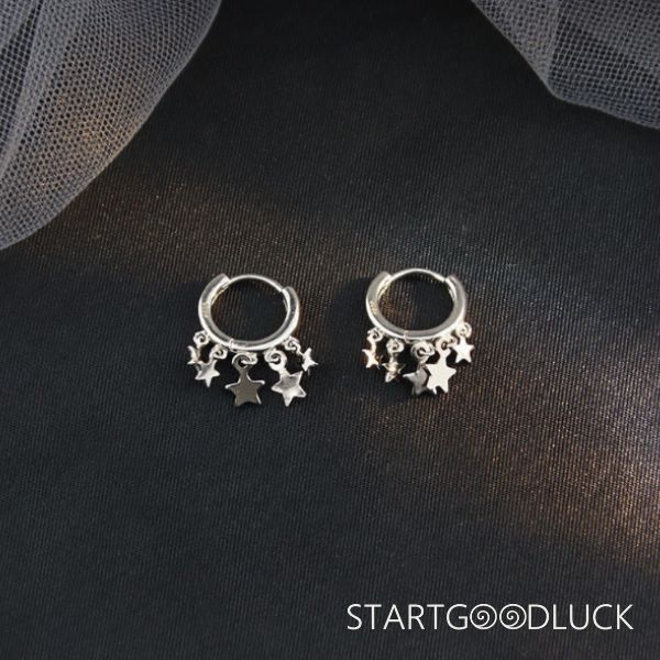 Star String Earrings | 18k Gold Plated Sterling Silver