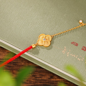 Gold Plated Bracelet with Four-Leaf Clover product image