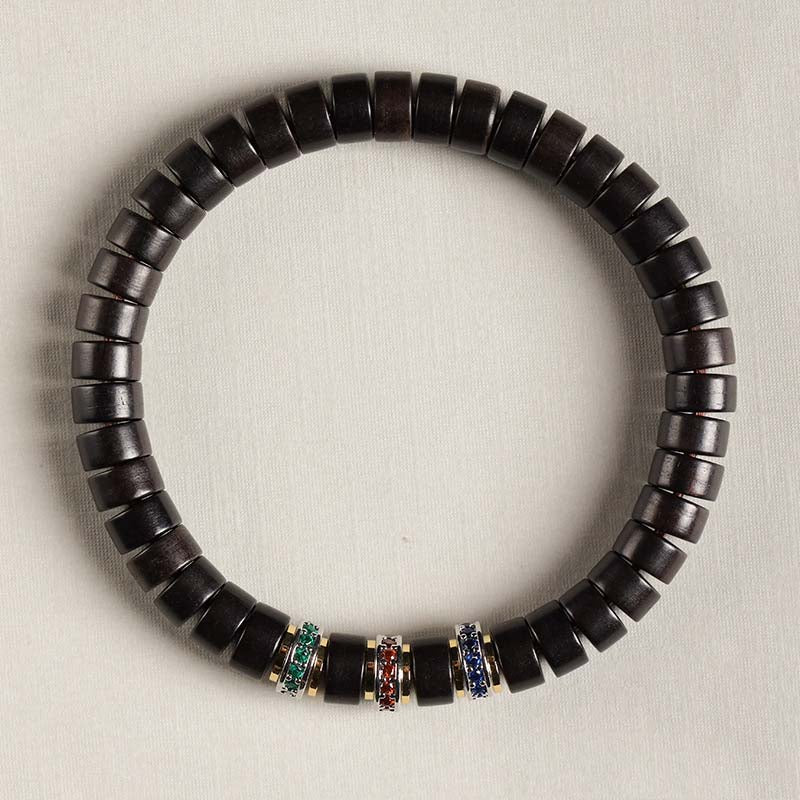 Straight Cut Sandalwood Peace and Tranquility Bracelet