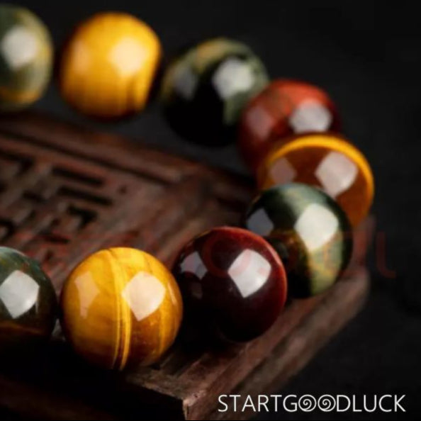 Three-colour Tiger Eye Bracelet | Triple Protection Bracelet