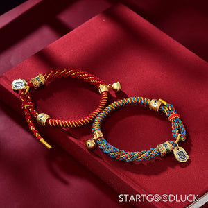 Tibetan-Style Handmade Red String Bracelet | Spiritual Blessing Red String Bracelet - StartGoodLuck