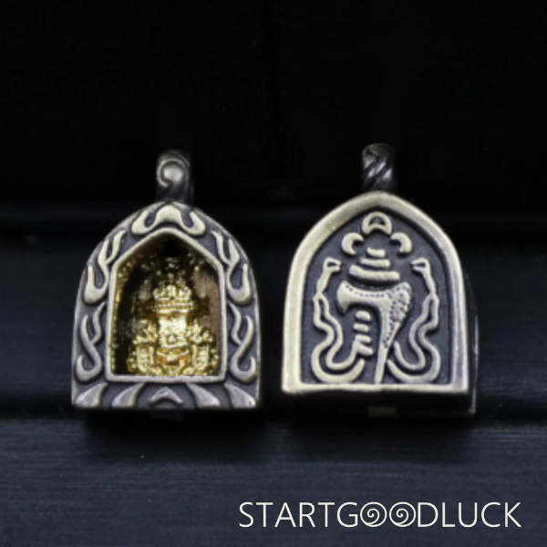 Tibetan Buddhist Amulet | Copper Yellow Jambhala: Wealth Attraction & Protective Blessing (Blessed by Senior Monks)