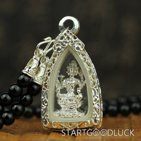 Tibetan Buddhist Amulet | Phra Phrom: Four-Way Protection & Wish Fulfillment (Blessed by Senior Monks)