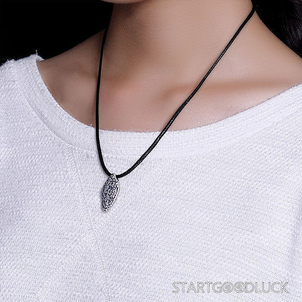 Tibetan Buddhist Vajra Necklace: “Om Mani Padme Hum” Engraved Pendant (Protect & Empower) - StartGoodLuck