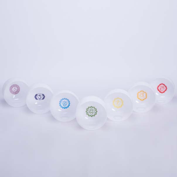 Tibetan Crystal Singing Bowls Handmade Seven-Color | Mental Healing