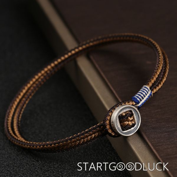 Tibetan Hand-Braided Bracelet | Tibetan Bracelet with 925-silver Ring
