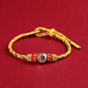 Zodiac yellow Signs Hand-Woven Bracelet perfect couples gift