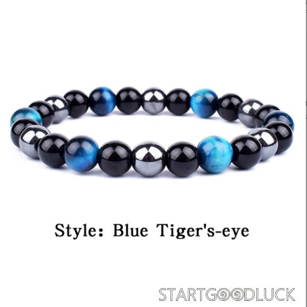Triple Protection Bracelet | Colorful Tiger Eye Bead Bracelet