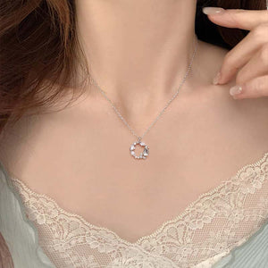 Tulip Pendant Necklace - Crystal Pendant Minimalist Fashion Jewelry for Women
