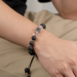 Volcanic stone Bracelet men's energy stone casual adjustable bracelet