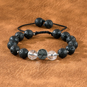 Volcanic stone Bracelet men's energy stone casual adjustable bracelet