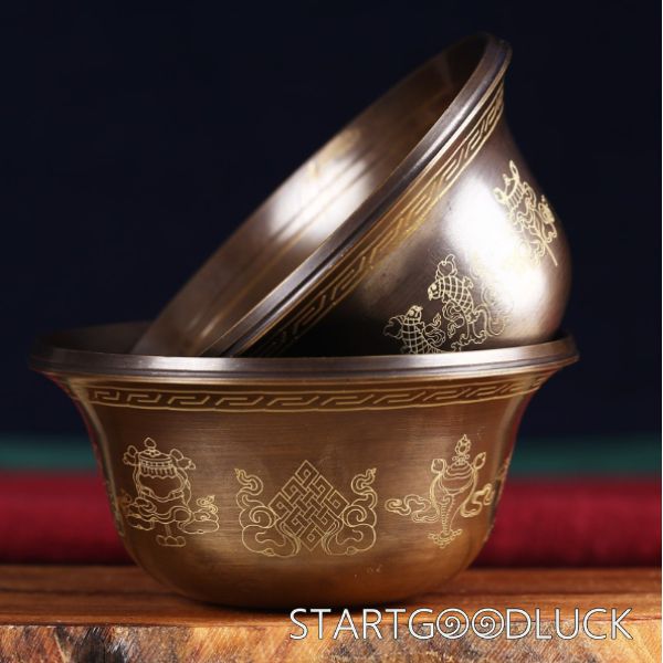 Water Offering | Tibetant Water Offering Set | The Eight Auspicious Symbols