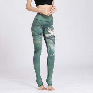 Women New Printed Yoga High Waist Quick-drying Sports Fitness Leggings