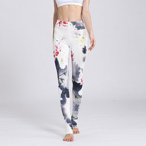 Women New Printed Yoga High Waist Quick-drying Sports Fitness Leggings