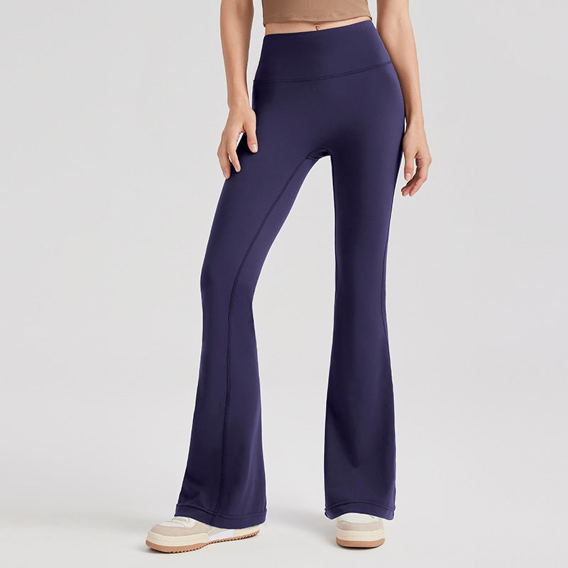 Women Solid Colors Yoga Outer Wear High Waist Slimming Hip-lifting Sports Fitness Leggings