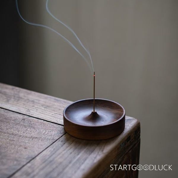 Wooden Incense Stick Holder - Minimalist Incense Burner for Home Decor & Aromatherapy