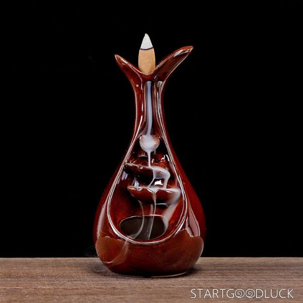 Zen Incense Burner - Ceramic Backflow Incense Holder for Home Decor