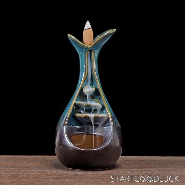 Zen Incense Burner - Ceramic Backflow Incense Holder for Home Decor