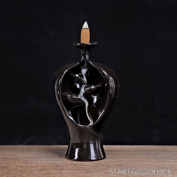 Zen Incense Burner - Ceramic Backflow Incense Holder for Home Decor