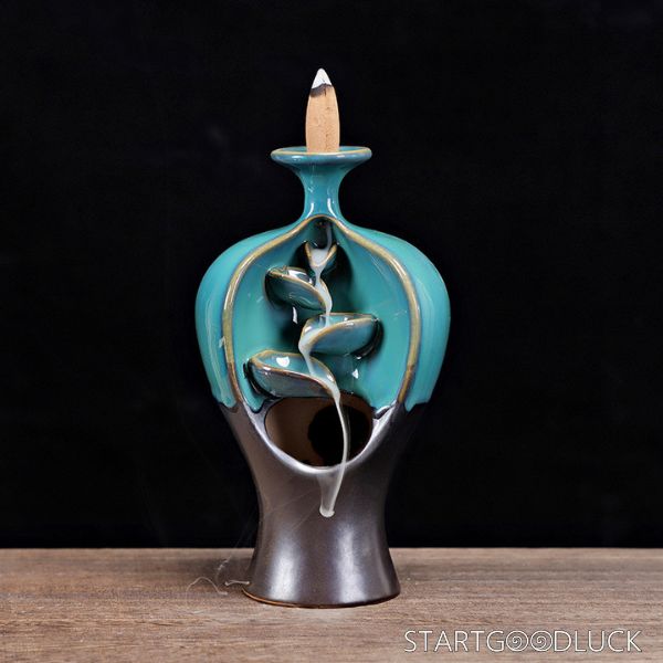 Zen Incense Burner - Ceramic Backflow Incense Holder for Home Decor