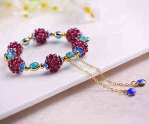 Natural Garnet Handwoven Beaded Bracelet for Women - StartGoodLuck