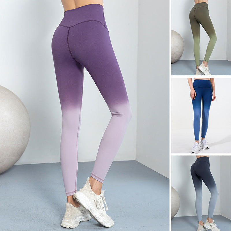 Seamless fitness Leggings Gradient Color Yoga Pants