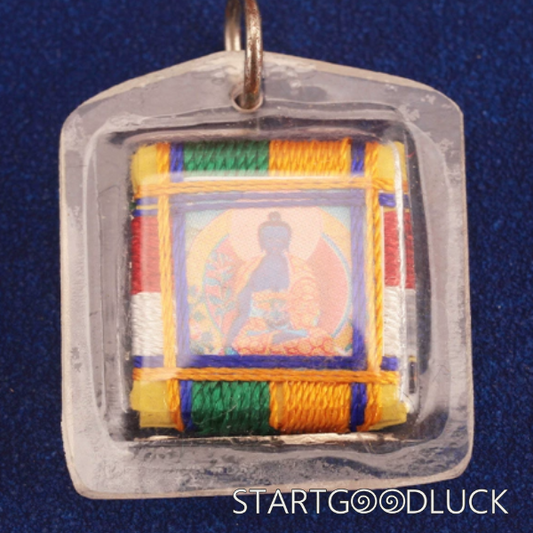 Tibetan Handmade Five-Color Thread Buddha Amulet: Blessing & Protection