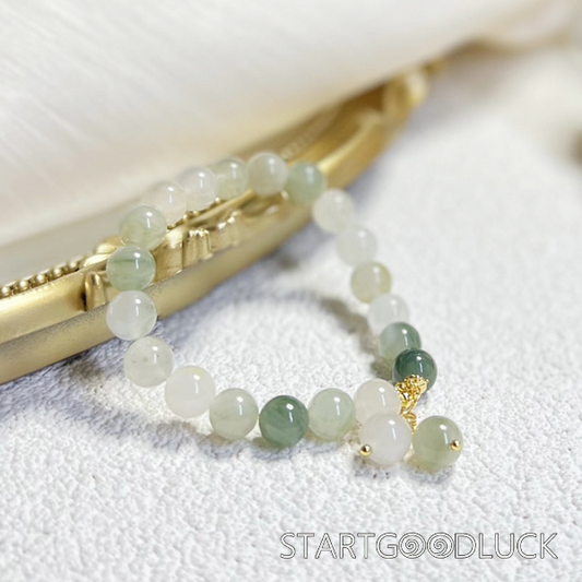 Minimalist Gradient Jade Bead Bracelet Stylish | jade fashion | Tianshan jade