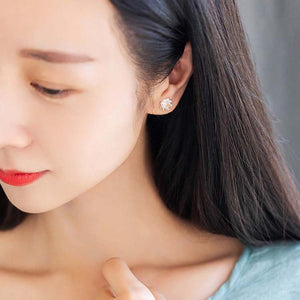 925 Sterling Silver Lotus Flower Balance Earrings