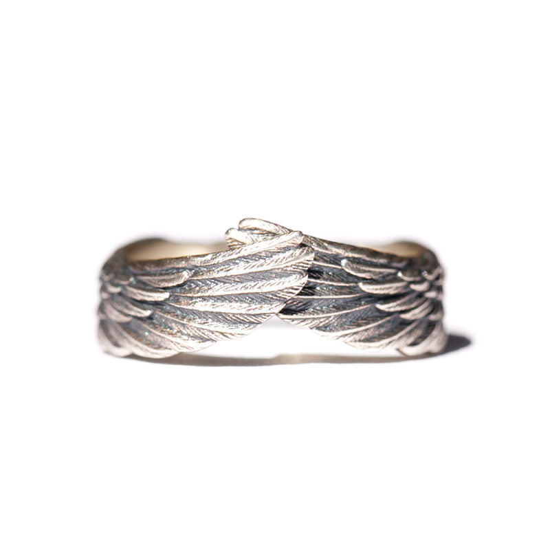 925 Silver Plated Angel Wings Growth and Renewal Rin