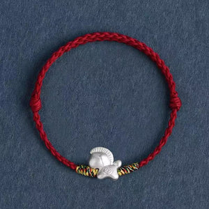 999 Sterling Silver Horse Red String Peace and Tranquility Bracelet