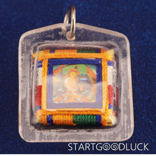 Tibetan Handmade Five-Color Thread Buddha Amulet: Blessing & Protection