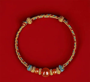 Agate beads Bracelet hand-woven natural agate couple's bracelet