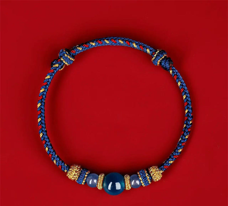 Agate beads Bracelet hand-woven natural agate couple's bracelet