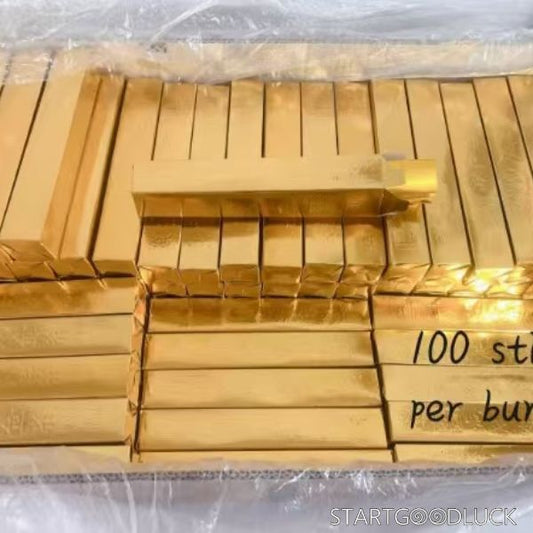Ancestor money joss paper- Chinese  joss paper Gold Bars for Spiritual Offerings & Folk Religion Rituals