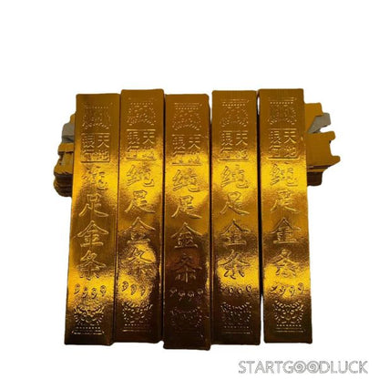 Ancestor money joss paper- Chinese  joss paper Gold Bars for Spiritual Offerings & Folk Religion Rituals