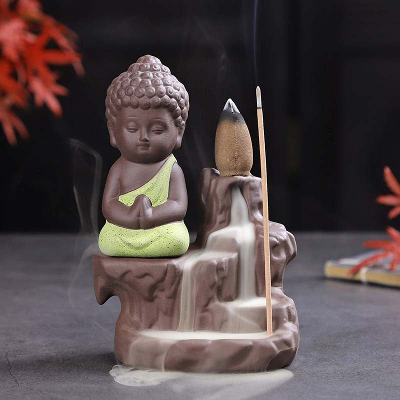 Backflow Incense Burner - Zen Maitreya Incense Holder for Meditation & Home Decor