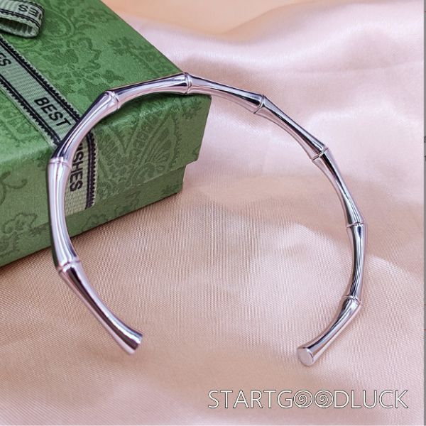 Bamboo Joint Bangle | Gold & Silver Plated Adjustable Bracelet | Bring Positive Progress Meaning