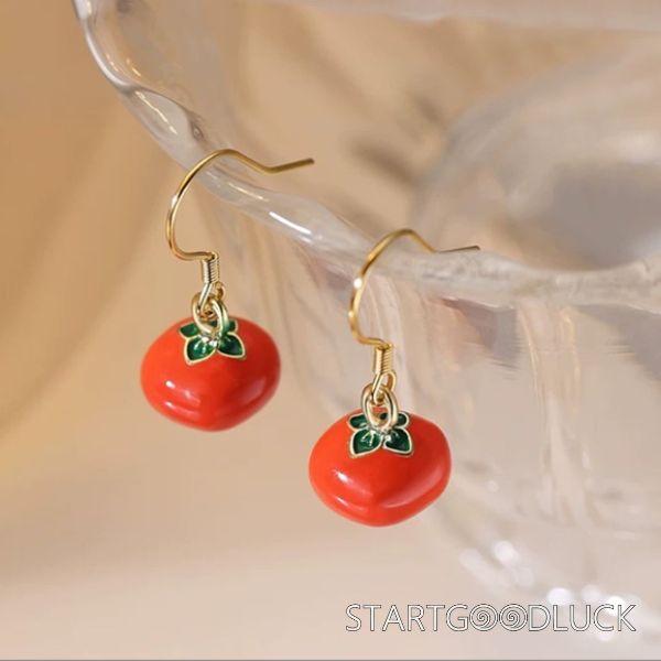 Beautiful Persimmon Earrings | Bring Good Luck Accessories