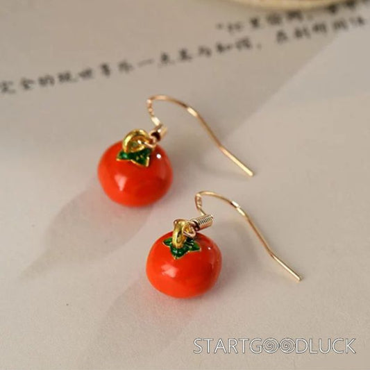 Beautiful Persimmon Earrings | Bring Good Luck Accessories