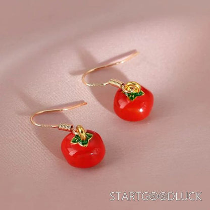 Beautiful Persimmon Earrings | Bring Good Luck Accessories